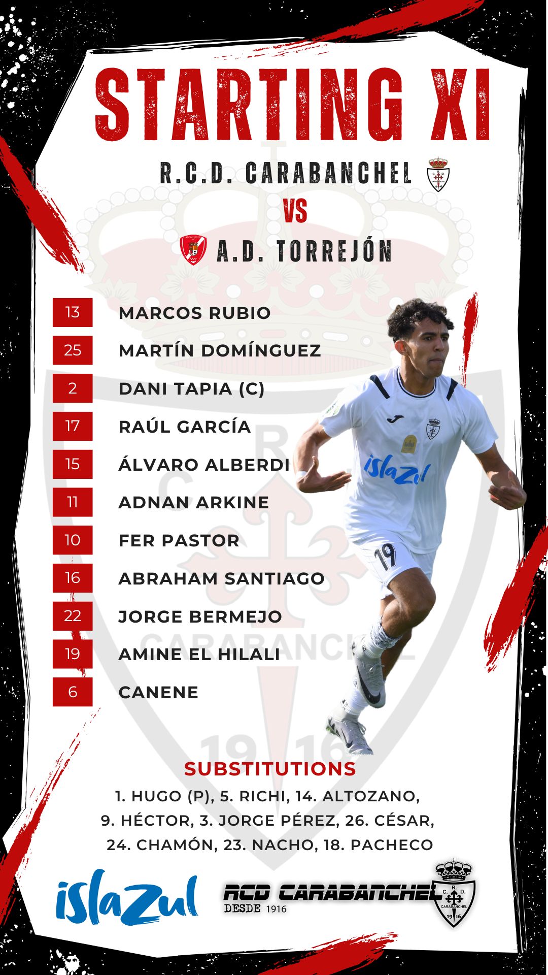 Alineacion vs Torrejon