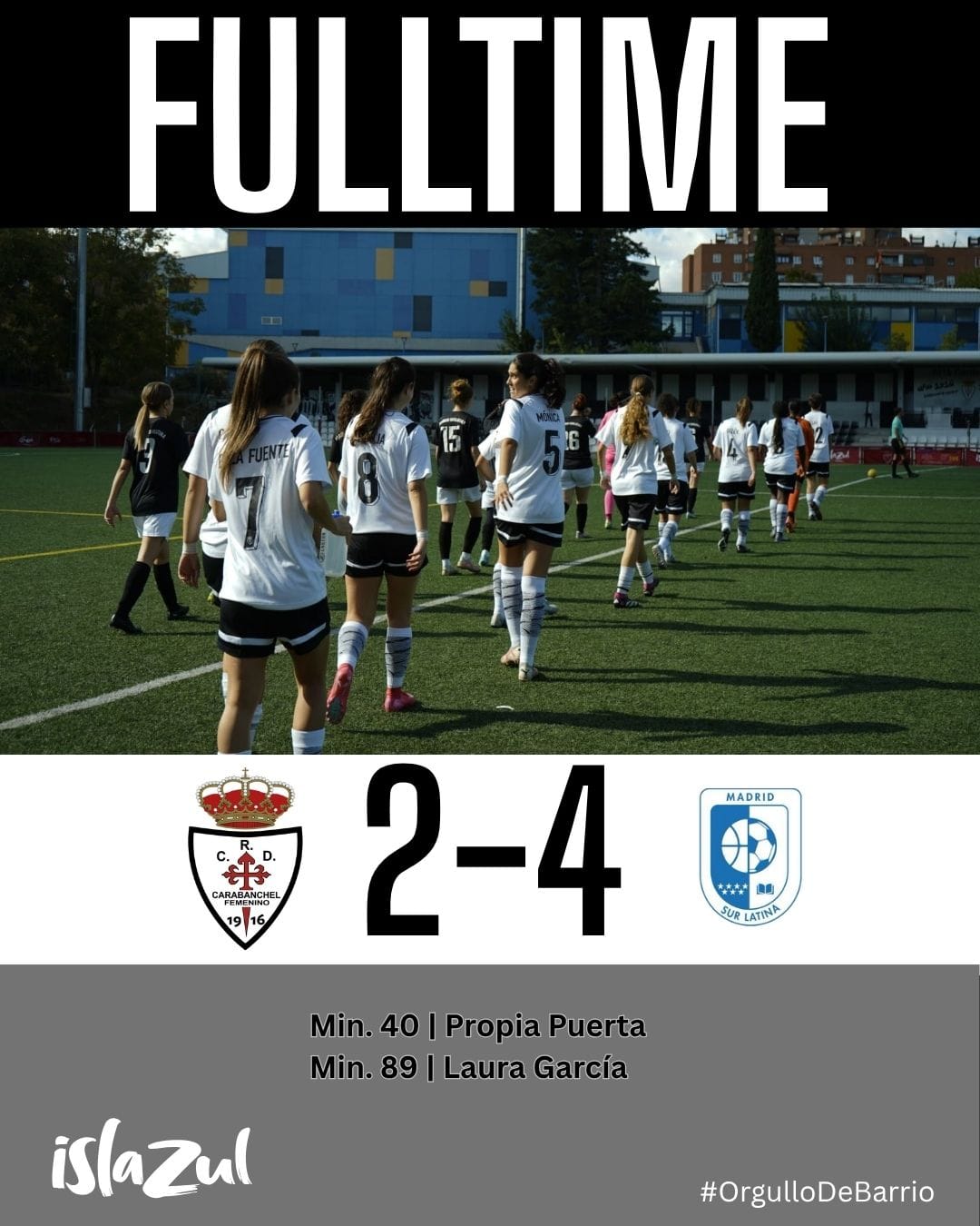 Fulltime RCD Carabanchel femenino vs Madrid Sur latina