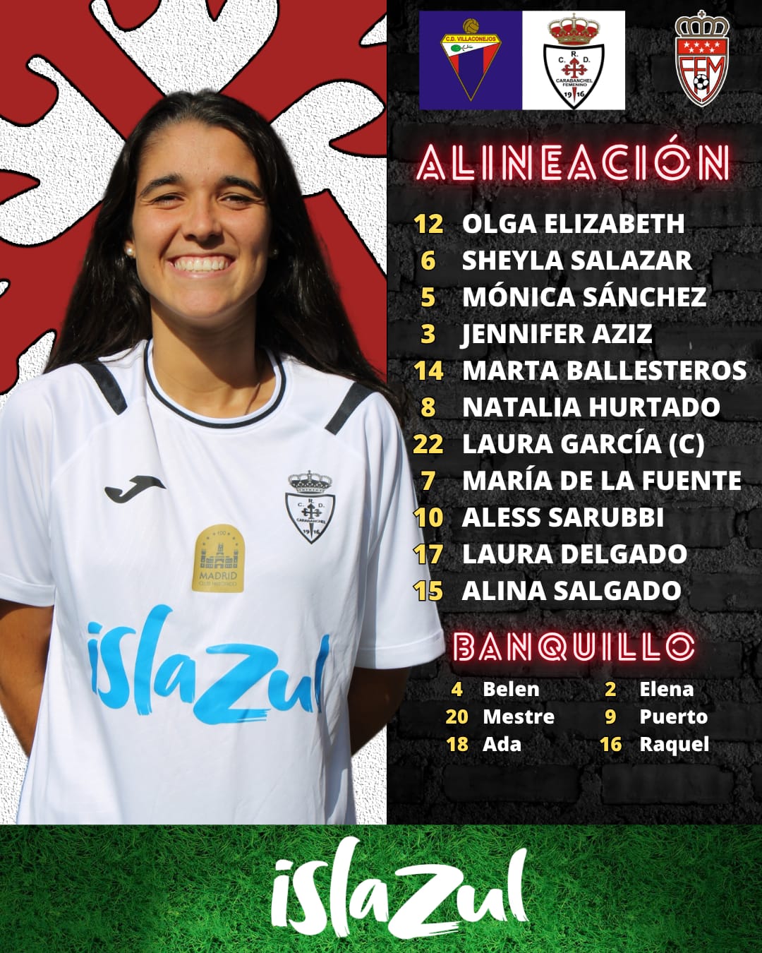 Alineacion Femenina vs Villaconejos