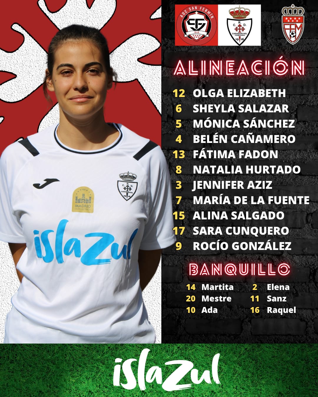 alineacion femenino vs adc san fermin
